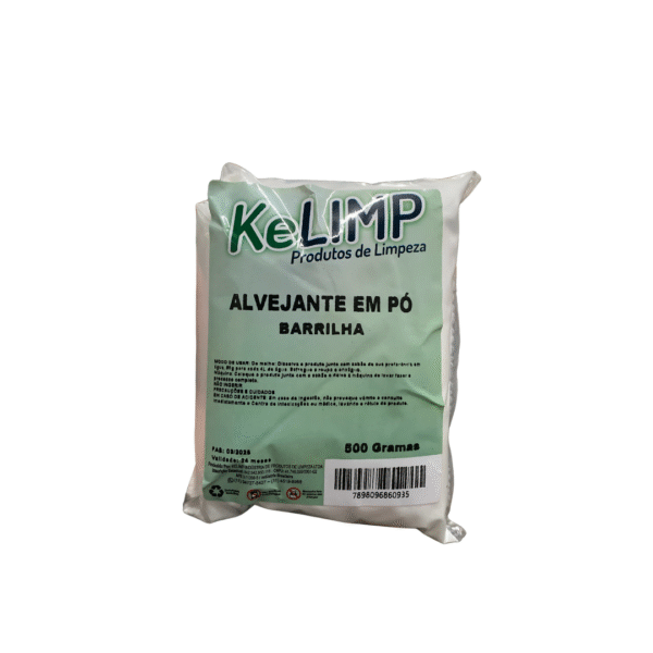 Alvejante em Pó 500g (Barrilha) KeLIMP | Clareador de Roupas e Limpeza Pesada